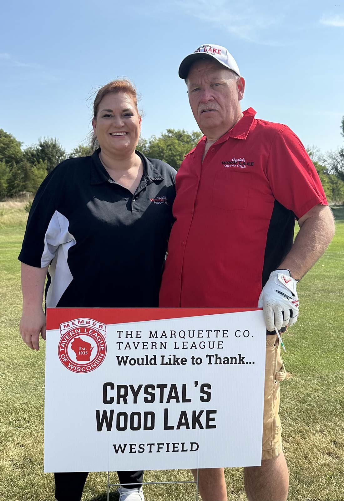 Crystal's Wood Lake Supper Club Westfield, WI restaurant bar golf outing sponsor hole